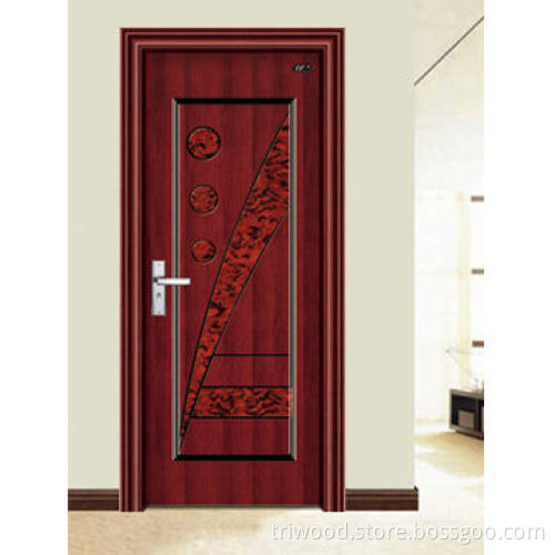 Interior Steel Wooden Door, Timber Core with Natural Wood-like Painted Steel Panel